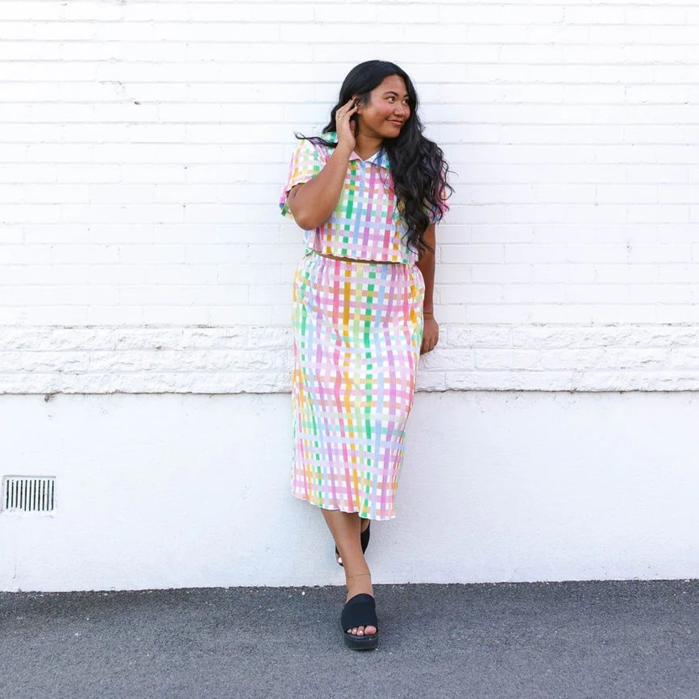SHOP TABY (woman owned small business) ORIGINAL: Get Noticed Plisse Skirt Set